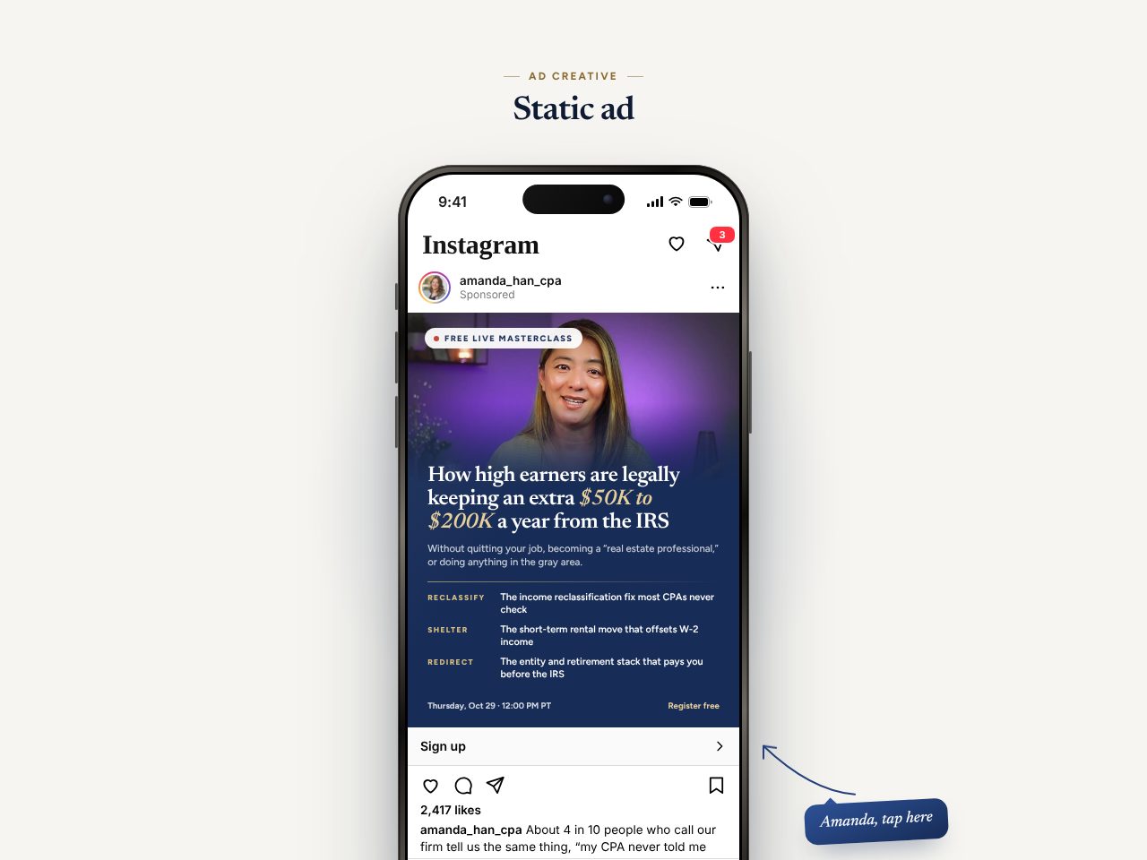 Static ad preview